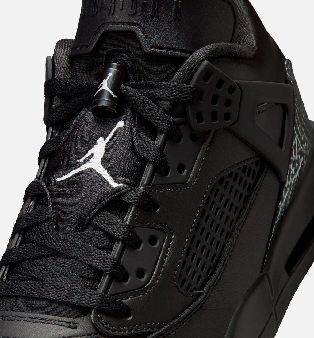 Spizike Low Men's Basketball Shoes - Black / Black / Metallic Silver